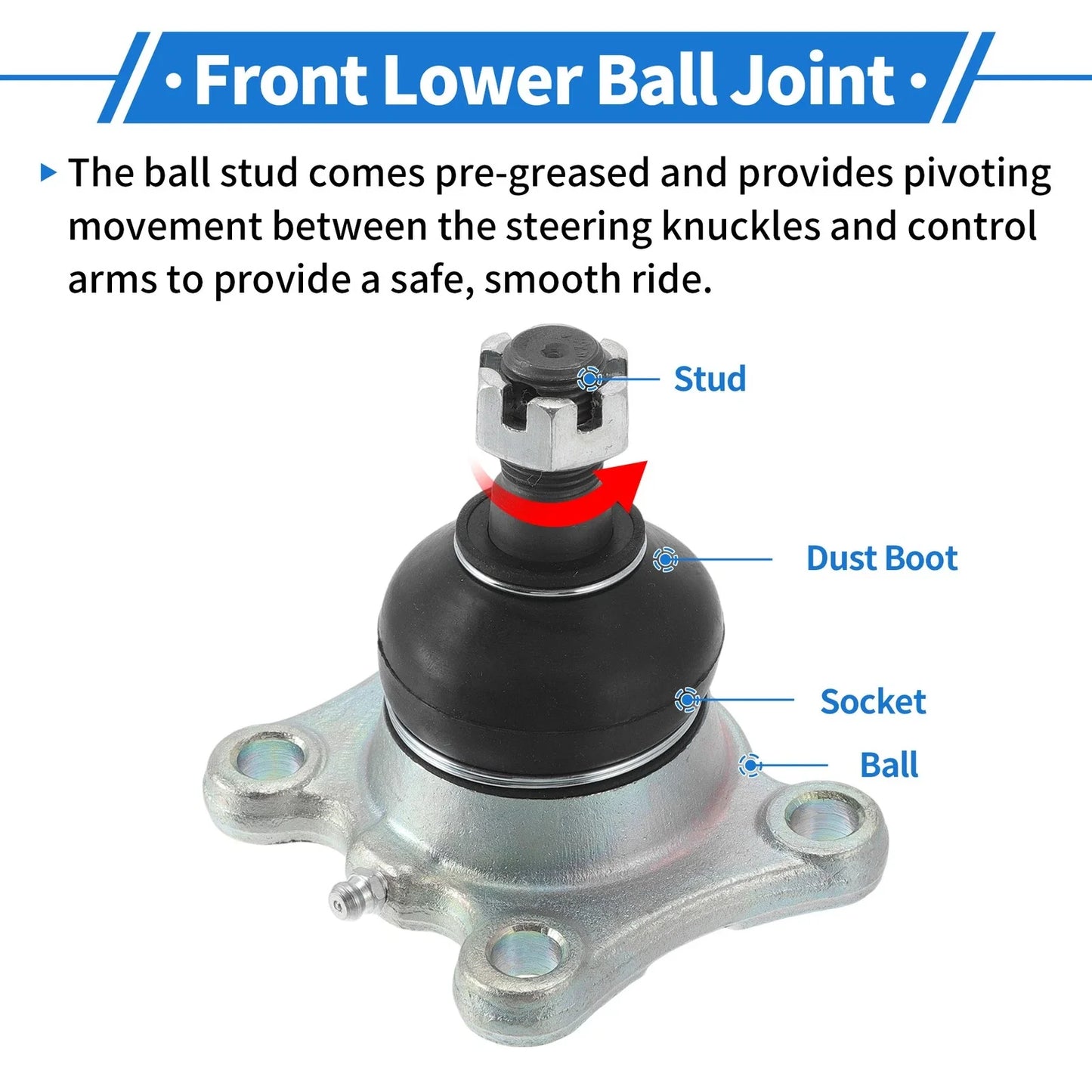 2 x Front Lower Ball Joints for Toyota 4Runner (1989-1996)