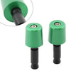 Universal Motorcycle 1.5" Green Handlebar Hand Grips & End Caps