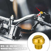 Universal Motorcycle M10 Mirror Hole Screws Mirrors Caps Negative Gold Tone