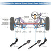 Ford Fusion, Lincoln MKZ 4 x Front Inner Outer Tie Rod End Links Kit