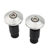 Motorcycle Dirt Bike - Silver 7/8'' Handle Bar End Grips Caps