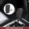 Ford Fiesta (2009-2012) Black Gray Faux Leather Car Gear Shift Knob Cover