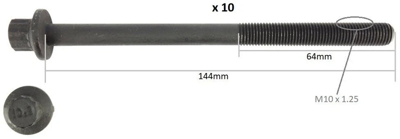 Mazda 3 BK / BL CYLINDER HEAD BOLT SET (2004–2009)