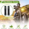 Motorcycle 7/8" 22mm Hand Grips Cover End Grips Rubber Titanium Tone