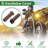 Motorcycle Grips 7/8in Hand Bar Throttle Cover Light Brown
