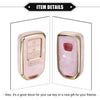 Honda Accord CRV Porcelain Soft TPU Pink Key Fob Cover 5 Button