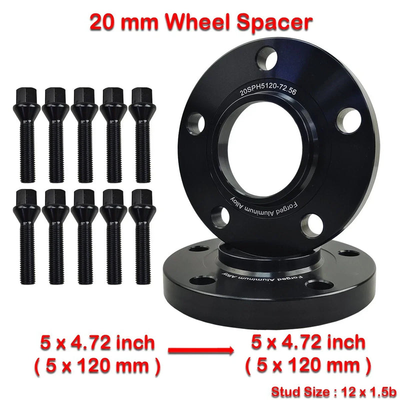 BMW E36 E46 E90 E34 E60 E61 2 x 20mm Hub Centric Wheel Spacers (1990-2013)