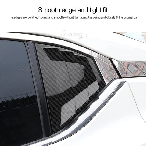 Nissan Sentra Carbon Style Rear Window Louver Vent Shutter Trim (2024–2025)