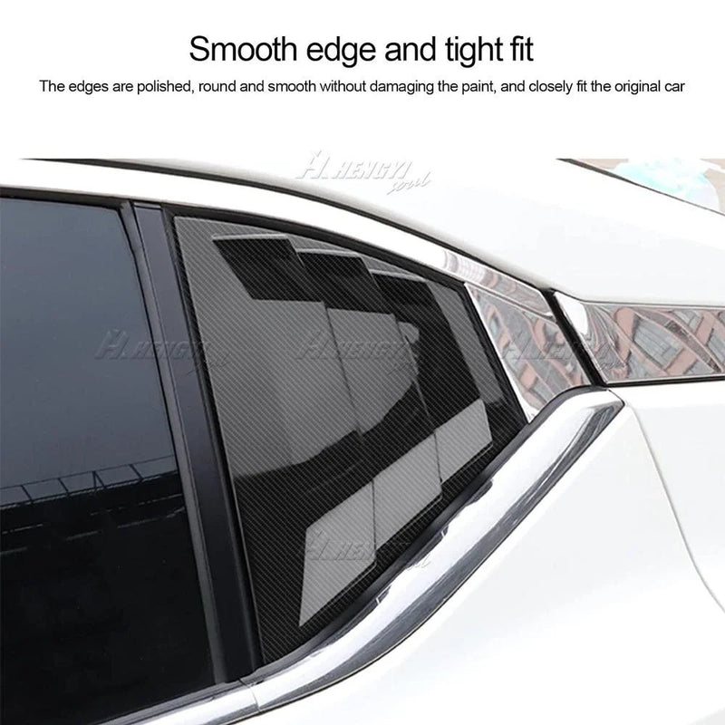 Nissan Sentra Carbon Style Rear Window Louver Vent Shutter Trim (2024–2025)
