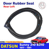 Door Rubber Weatherstrip Seal Rear LH Fits Datsun Sunny B310 4D Sedan 77-81 D11