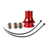 Car Red Aluminum Manual Gear Shift Knob Boot Retainer Adapter (M12x1.25)