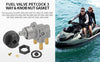 SEA DOO SPX XP FUEL VALVE PETCOCK 3 WAY & KNOB NUT KIT (1993–1996)