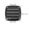 Boat Marine 2 x Air Exhaust Ventilator Louvered Grille Cover Black