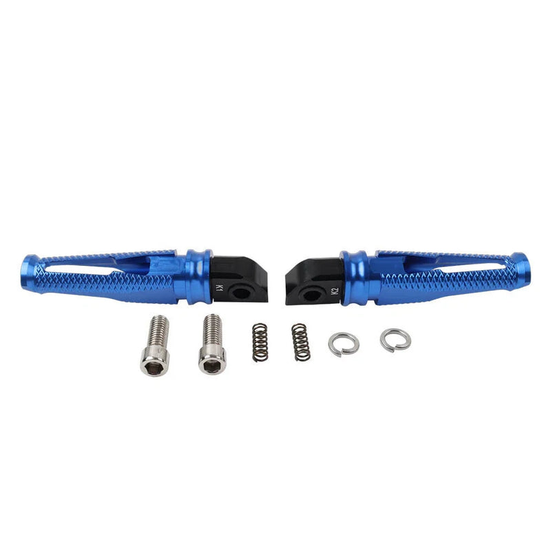 Daytona 675, 955i, Tiger 1050 Blue Rear Passenger Foot Pegs (2006-2017)