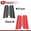 Mercedes-Benz C-Class (1994-2000) Black Carbon Fiber 6 Pcs Door Pillar Window Trim