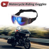 Motorcycle Goggles Colorful Lens White Frame PC PU