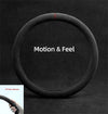 Universal Cars 38cm Black Suede Alcantara Steering Wheel Cover