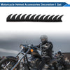 Motorcycle Helmet Accessories Decoration 1 Set Black Plastic PU Glue