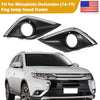 Mitsubishi Outlander 2 x Front Fog Lamp Light Cover Bezel Trim (2016-2019)