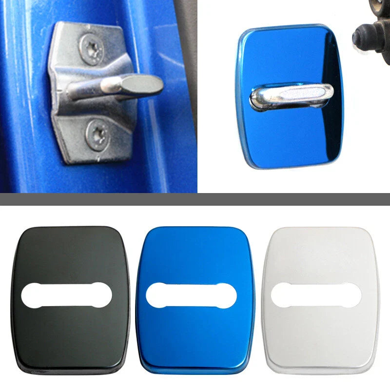 BMW 1 3 4 5 Series 4X Stainless Door Lock Hook Protect Buckle Cover Trim fit