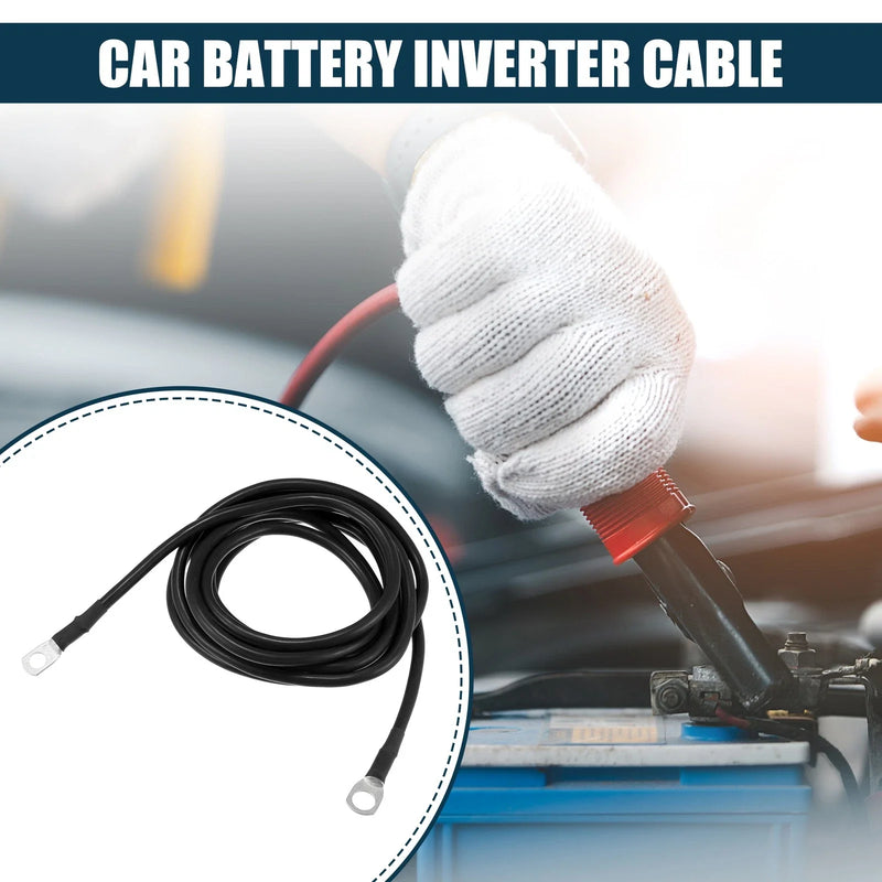 Car Inverter Cable 5/16-3/8 9ft Battery Copper Wire Black