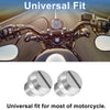 Motorcycle Mirror Hole Plug M10x1.25 Right-Hand Screws Silver Tone