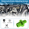 Motorcycle Brake Lever Barrel Adjusters Screws M10 Green 2 x