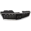 Grille For 2009-2012 Nissan Sentra Chrome Shell w/ Gray