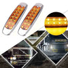 Truck Trailer 2 x Amber 12 LED Sealed Side Marker Clearance Lights
