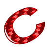 Make & Model Red Car Badge Emblem Alphabet Letter Decals Stickers