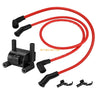 FXDB Street Bob 2 x Ignition Coils + Wires w Spark Plug Cap (2012–2017)