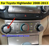 Toyota Highlander 1x Air Conditioning Left Control Knob Cover (2008–2013)