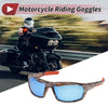 Motorcycle Riding Goggles Blue Lens Marble Frame Tri-acetel Cellulose