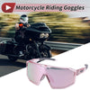 Motorcycle Riding Sunglasses Goggles / Pink Lens Pink Frame