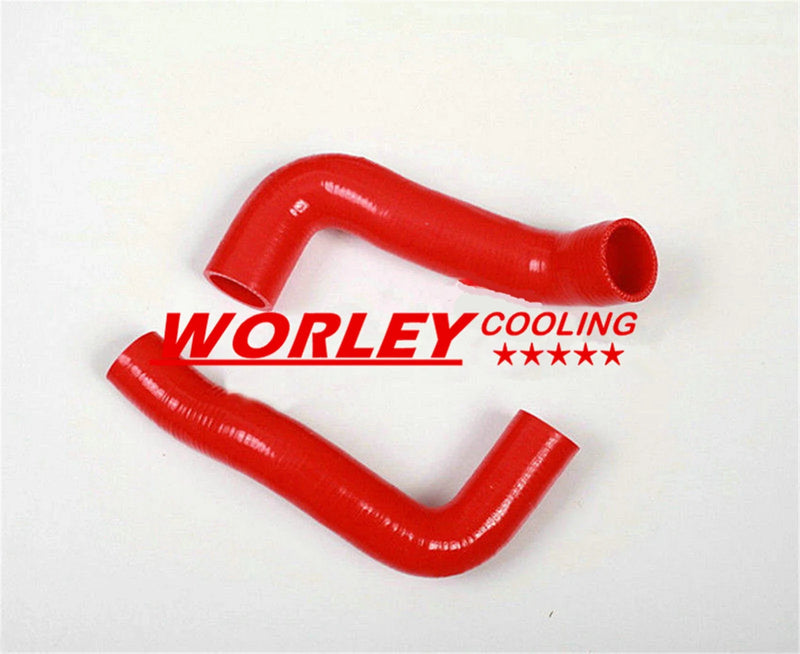 Ford Cortina 6 Cylinder Aluminum Radiator & Red Hose (1972-1982)