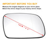Peugeot 307 Right Side White Mirror Glass w/ Back (2001-2009)