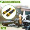 Motorcycle 7/8" 22mm Hand Grips End Covers Rubber Gold Tone