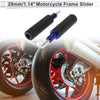 Motorcycle 0.67" Aluminum Alloy Plastic Motorcycle Slider Frame 2 x Blue