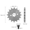 Dirt Bike Chain Sprocket 16T 17mm Front Engine Titanium Tone