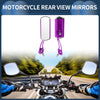 M8/M10 Motorcycle Rear View Mirrors Purple Metal 1 Set