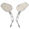 Harley Fat Bob Softail Deluxe 8mm Black/Chrome Rearview Mirrors (2008-2016)