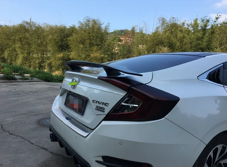 Honda Civic 2016-2023 Unpainted ABS Rear Spoiler Wing with LED Light