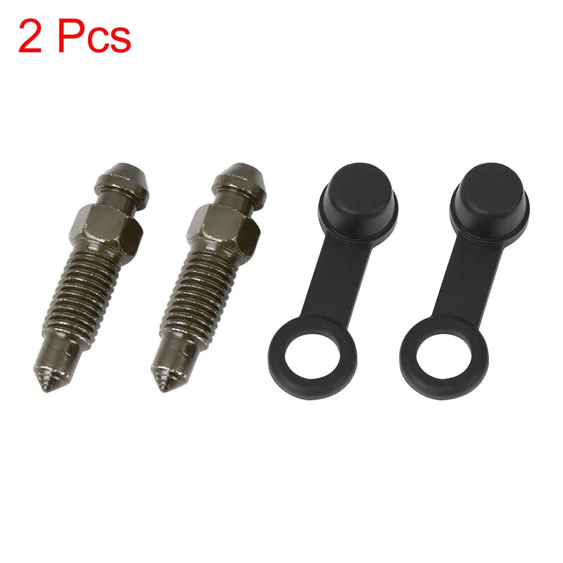 Motorcycle 2 x Banjo Bolt Bleeder Screws with Cap