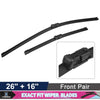 Citroen C3 III 26" 16" Front Windshield Wiper Blades (2009-2016)