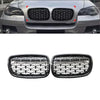 BMW X5 E70 X6 E71 Diamond Grille Front Bumper Kidney Grill (2007-2013)