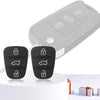 Hyundai I10 I20 I30 Remote Car Key 2 x Black Rubber Shell (3 Buttons)