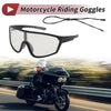 Set Motorcycle Riding Goggles Clear Lens Black Gray Frame Tri-Acetyl Cellulos