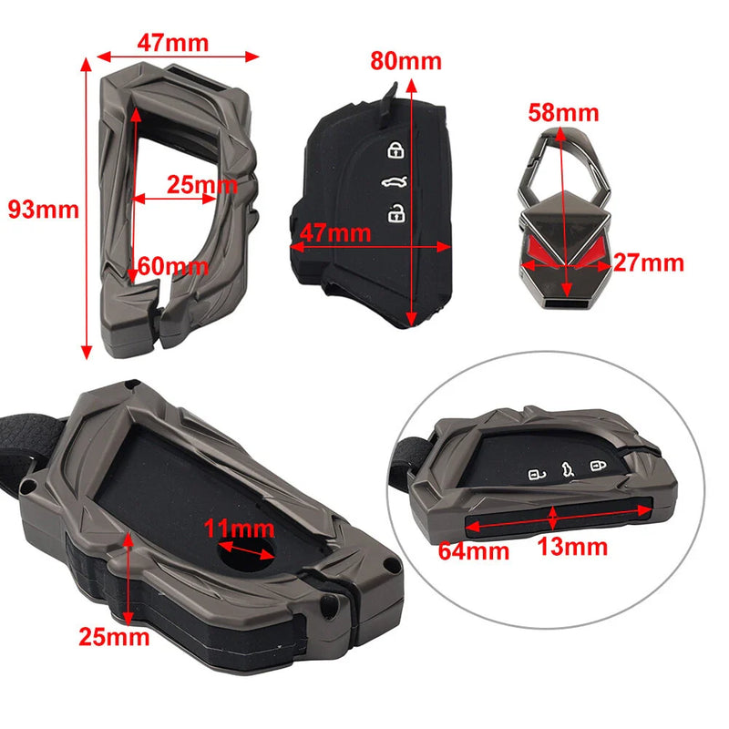 Cupra Formentor Black 3-Button Key Shell Cover Fob (2021-2025)