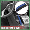 Ford - Black Blue Faux Leather Handbrake Cover (Compatible with Various Years)