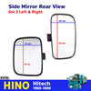 Side Exterior Mirror Rear View Pair Fits Hino Hitech Ranger Truck 1989-99
